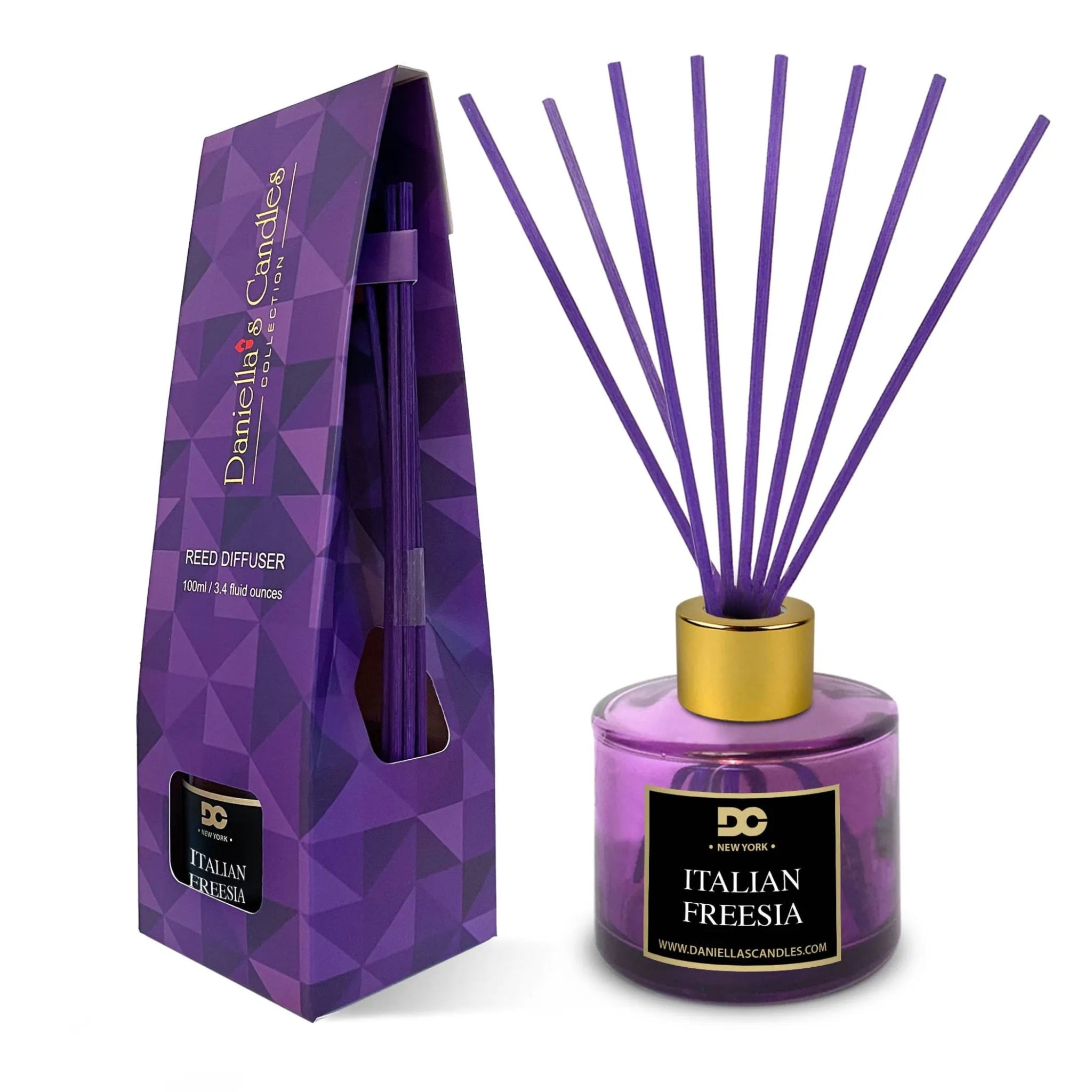 "Italian Freesia" Reed Diffuser Set-AMAZON FACTORY